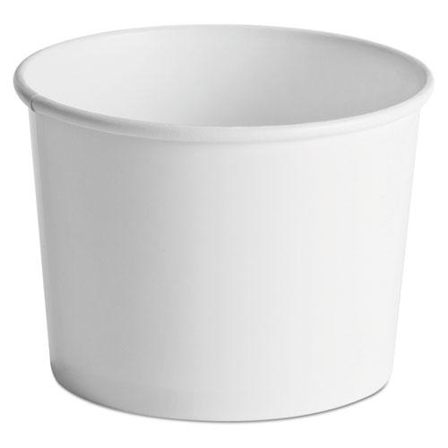 Paper Food Containers, 64oz, White, 25/Pack, 10 Packs/Carton. The main picture.