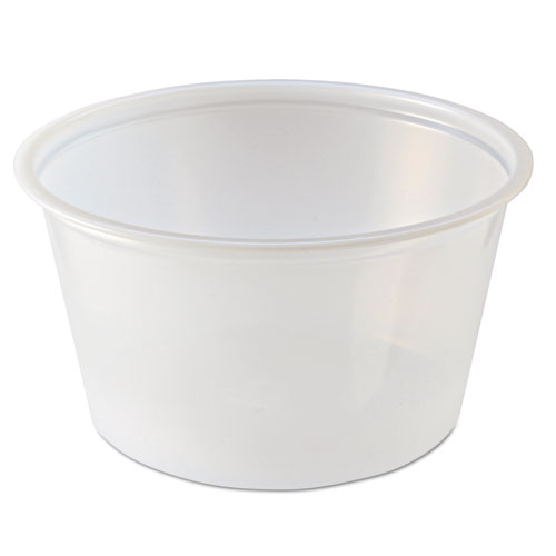 Portion Cups, 4 oz, Clear, 125/Sleeve, 20 Sleeves/Carton. Picture 1