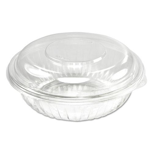 PresentaBowls Bowl/Lid Combo-Paks, 24 oz, Clear, 63/Pack, 4 Packs/Carton. The main picture.