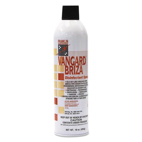 Vangard Briza Surface Disinfectant/Space Spray, Linen Fresh, 16 oz Aerosol Spray, 12/Carton. The main picture.