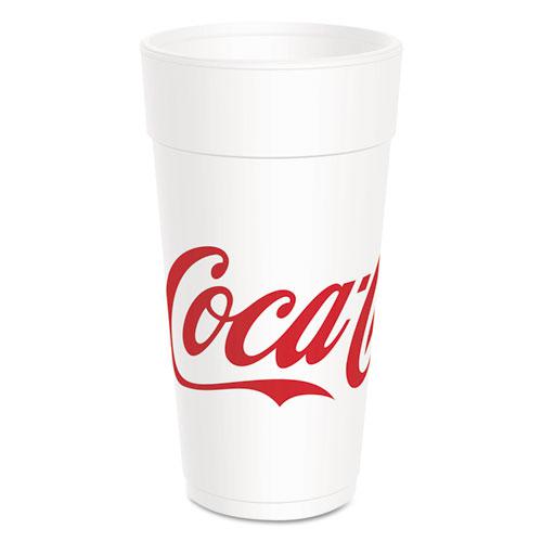 Coca-Cola Foam Cups, Red/White, 24 oz, 20/Bag, 20 Bags/Carton. Picture 1