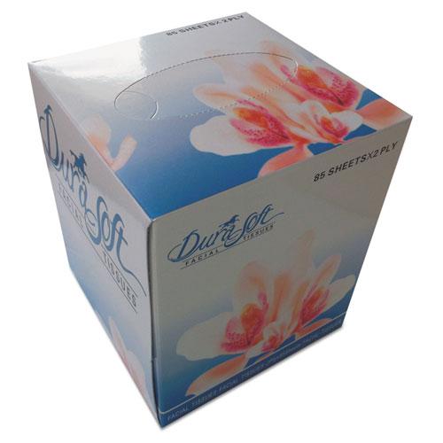 Facial Tissue Cube Box, 2-Ply, White, 85 Sheets/Box, 36 Boxes/Carton. Picture 1