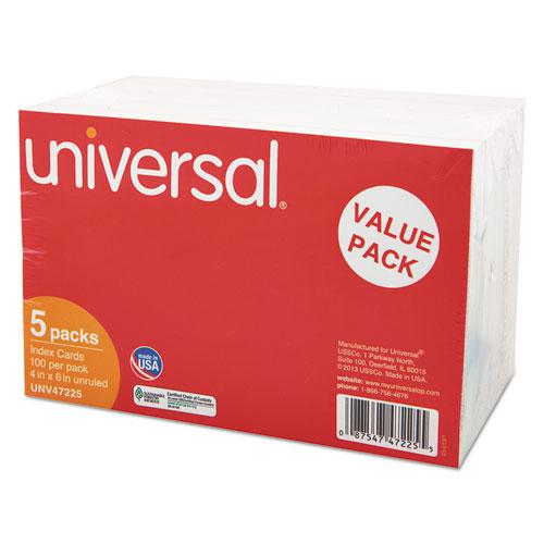 Unruled Index Cards, 4 x 6, White, 500/Pack. Picture 2