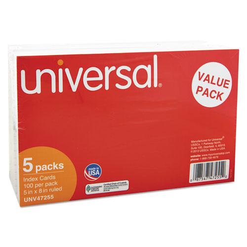 Ruled Index Cards, 5 x 8, White, 500/Pack. Picture 3