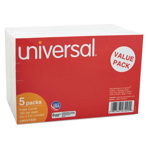 Unruled Index Cards, 4 x 6, White, 500/Pack. Picture 3