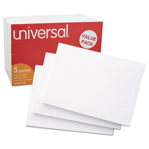 Unruled Index Cards, 4 x 6, White, 500/Pack. Picture 4