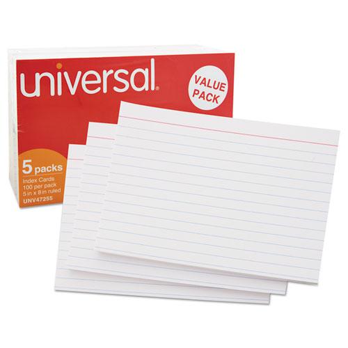 Ruled Index Cards, 5 x 8, White, 500/Pack. Picture 4