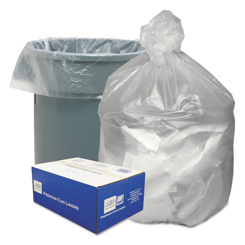 Waste Can Liners, 33 gal, 9 mic, 33" x 39", Natural, 25 Bags/Roll, 20 Rolls/Carton. Picture 1