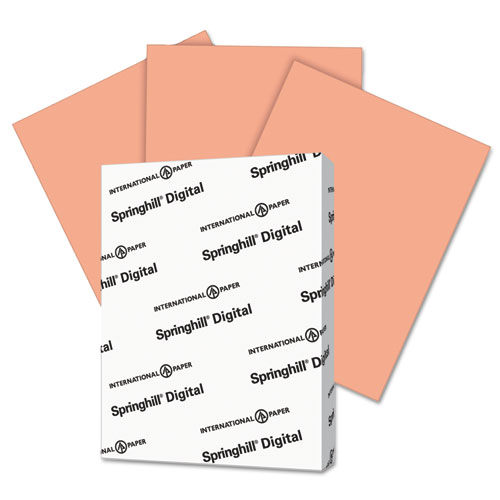 Digital Index Color Card Stock, 90 lb Index Weight, 8.5 x 11, Salmon, 250/Pack. Picture 1