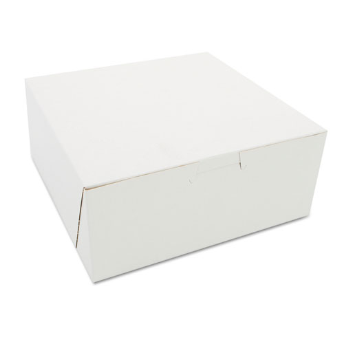 Bakery Boxes, White, Paperboard, 7 x 7 x 3, 250/Carton. Picture 1