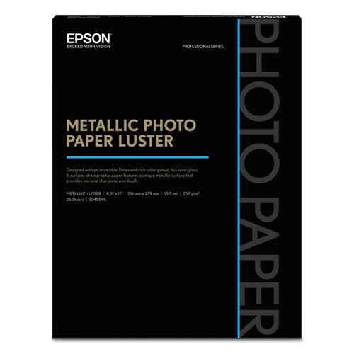 Professional Media Metallic Luster Photo Paper, 10.5 mil, 8.5 x 11, White, 25/Pack. Picture 1