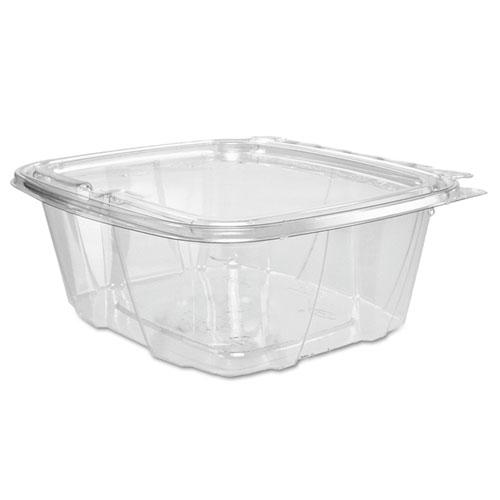 ClearPac SafeSeal Tamper-Resistant/Evident Containers, Flat Lid, 32 oz, 6.4 x 2.6 x 7.1, Clear, Plastic, 100/Bag, 2 Bags/CT. Picture 1