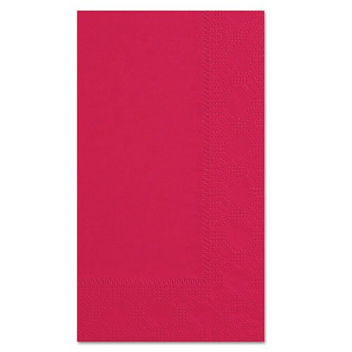 Dinner Napkins, 2-Ply, 15 x 17, Red, 1000/Carton. Picture 1