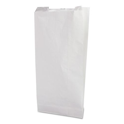 Grease-Resistant Sandwich Bags, 6 x 3/4 x 6 1/2, White, 2000/Carton. Picture 1