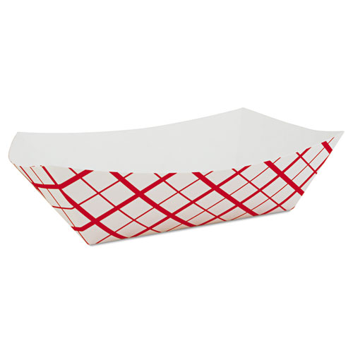 Paper Food Baskets, Red/White Checkerboard, 10 lb Capacity, 250/Carton. Picture 1
