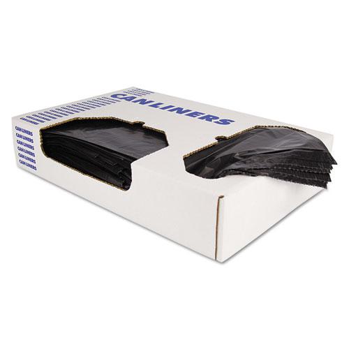 Linear Low-Density Can Liners, 10 gal, 0.9 mil, 24" x 23", Black, 500/Carton. Picture 2