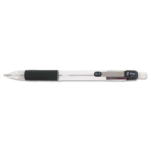 Z-Grip Mechanical Pencil, 0.7 mm, HB (#2), Black Lead, Clear/Black Barrel, 24/Pack. Picture 1