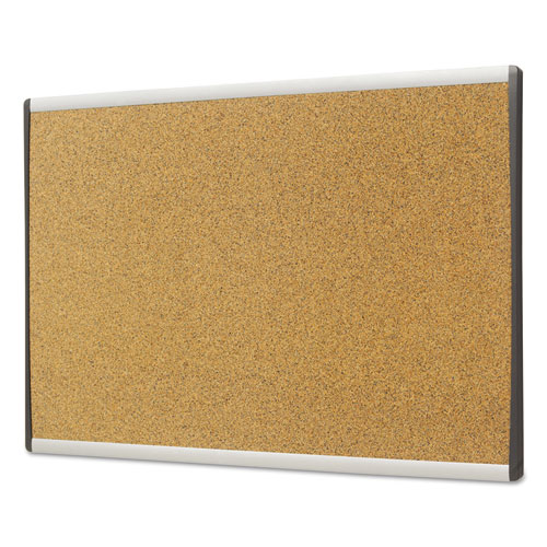ARC Frame Cubicle Cork Board, 24 x 14, Tan Surface, Silver Aluminum Frame. Picture 3