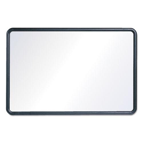 Contour Dry-Erase Board, Melamine, 48 x 36, White Surface, Black Frame. Picture 3