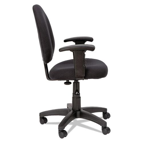Alera Essentia Series Swivel Task Chair with Adjustable Arms, Supports Up to 275 lb, 17.71" to 22.44" Seat Height, Black. Picture 10