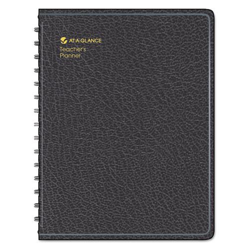 Undated Teacher's Planner, Weekly, Two-Page Spread (Nine Classes), 10.88 x 8.25, Black Cover. Picture 3