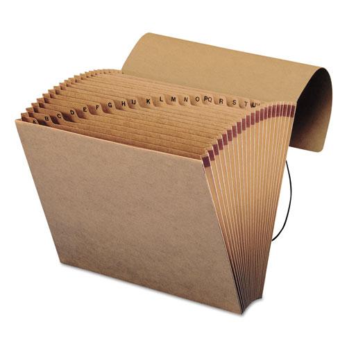 Indexed Expanding Kraft Files, 21 Sections, Elastic Cord Closure, 1/21-Cut Tabs, Letter Size, Kraft. Picture 3