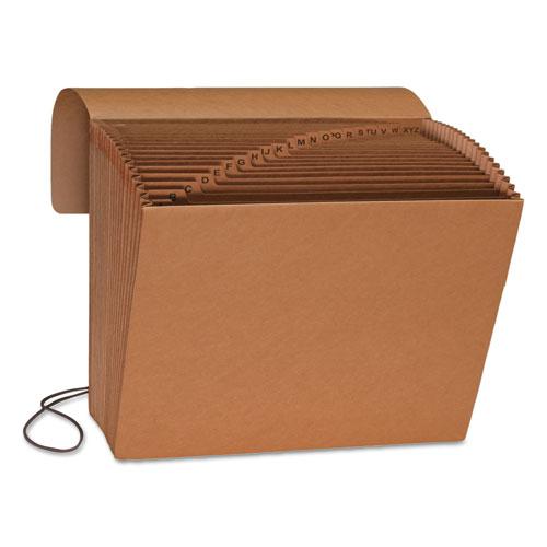 Indexed Expanding Kraft Files, 21 Sections, Elastic Cord Closure, 1/21-Cut Tabs, Letter Size, Kraft. Picture 2