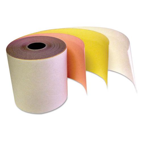 Carbonless Receipt Rolls, 3" x 67 ft, White/Canary/Pink, 5/Pack. Picture 1