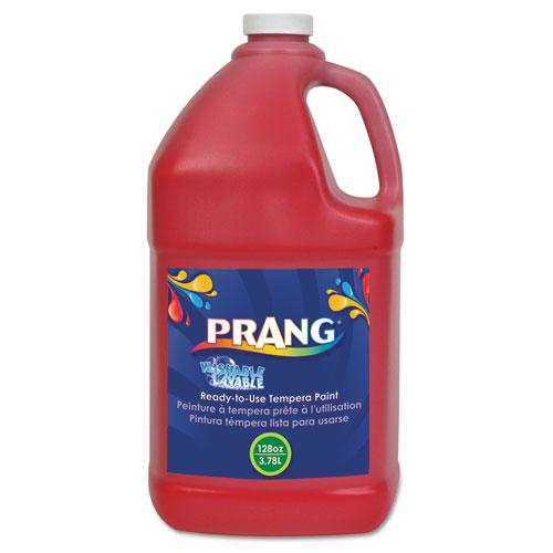 Washable Paint, Red, 1 gal Bottle. Picture 1