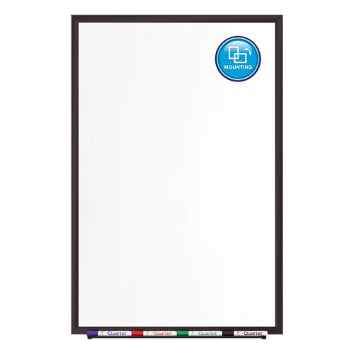 Classic Porcelain Magnetic Whiteboard, 72 x 48, Black Aluminum Frame. Picture 3