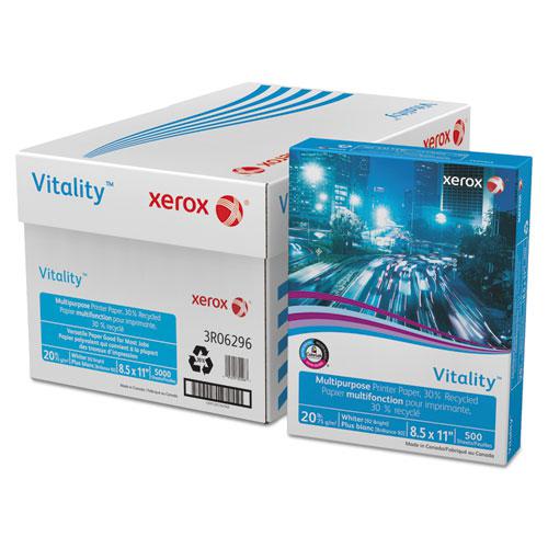 Vitality 30% Recycled Multipurpose Paper, 92 Bright, 20 lb Bond Weight, 8.5 x 11, White, 500/Ream. Picture 1