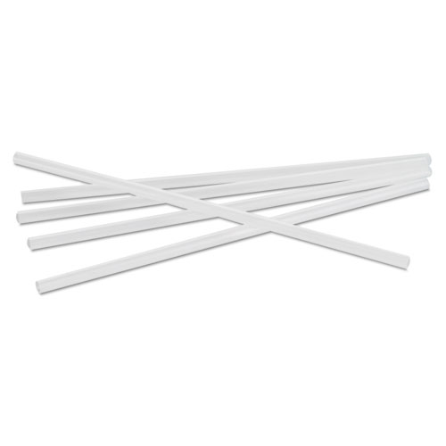 Jumbo Straws, 7 3/4", Plastic, Translucent, Unwrapped, 250/Pack, 50 Pack/Carton. Picture 2