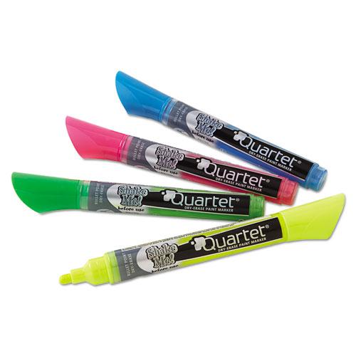 Neon Dry Erase Marker Set, Broad Bullet Tip, Assorted Colors, 4/Set. Picture 2