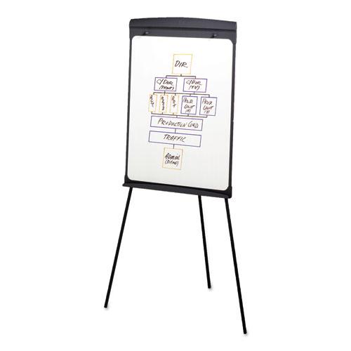 Magnetic Dry Erase Easel, 27 x 35, Graphite Surface, Graphite Plastic Frame. Picture 4