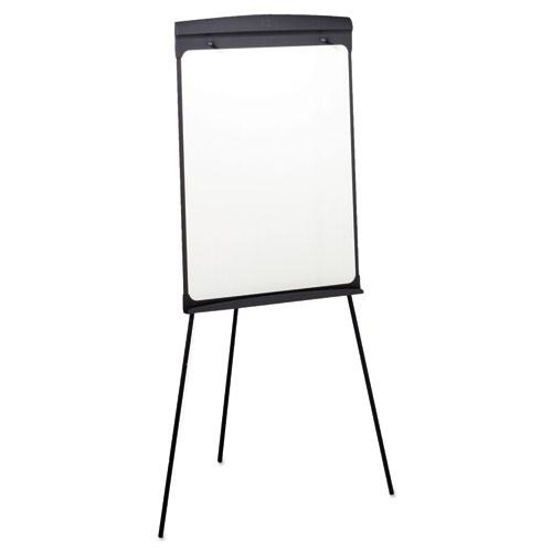 Magnetic Dry Erase Easel, 27 x 35, Graphite Surface, Graphite Plastic Frame. Picture 1