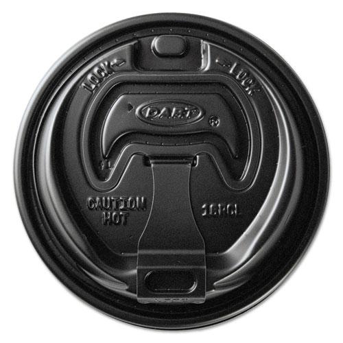 Optima Reclosable Lids for Hot Paper Cups, Fits 10 oz to 24 oz Cups, Black, 1,000/Carton. Picture 2