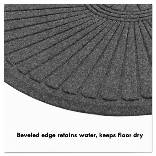 EcoGuard Diamond Floor Mat, Single Fan, 36 x 72, Charcoal. Picture 5