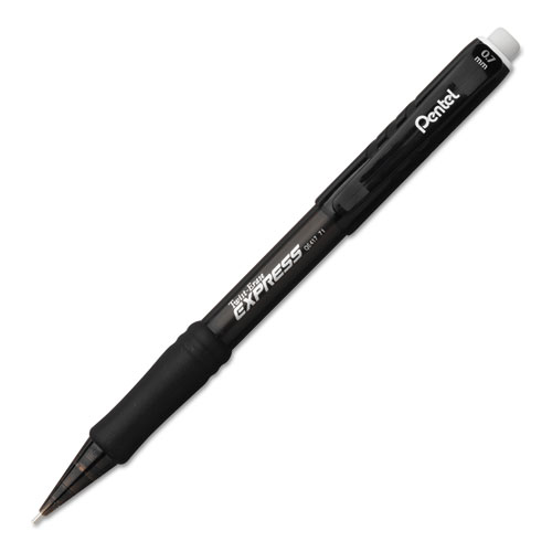Twist-Erase EXPRESS Mechanical Pencil, 0.7 mm, HB (#2.5), Black Lead, Black Barrel, Dozen. Picture 1