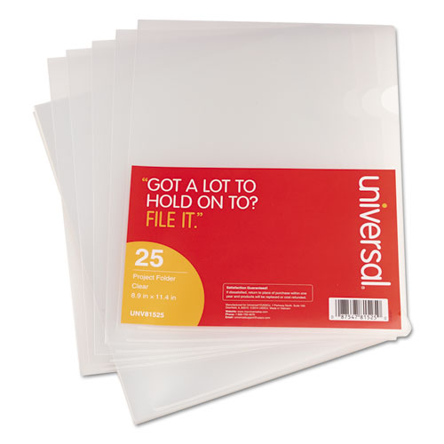 Project Folders, Letter Size, Clear, 25/Pack. Picture 3