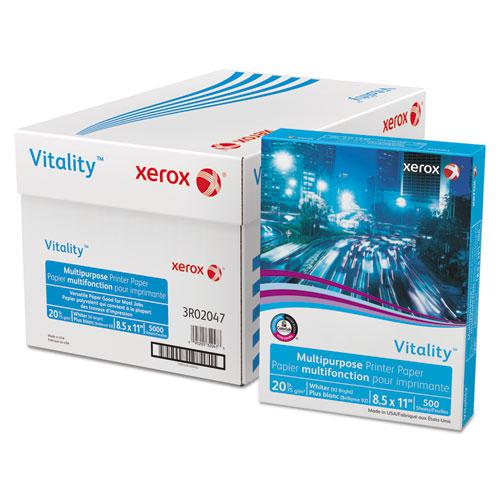 Vitality Multipurpose Print Paper, 92 Bright, 20 lb Bond Weight, 8.5 x 11, White, 500/Ream. Picture 1