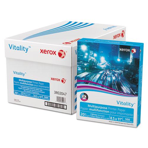 Vitality Multipurpose Print Paper, 92 Bright, 20 lb Bond Weight, 8.5 x 11, White, 500/Ream, 10 Reams/Ct, 40 Cartons/Pallet. Picture 2