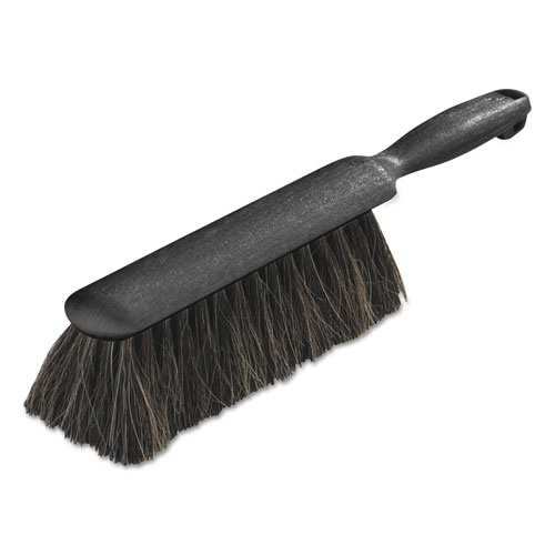 Counter/Radiator Brush, Black Horsehair Blend Bristles, 8" Brush, 5" Black Handle. Picture 1
