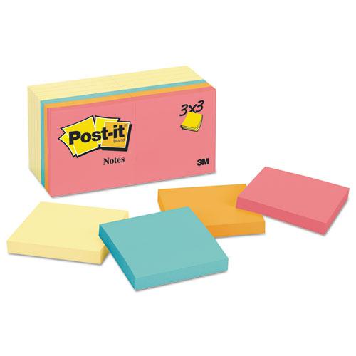 Original Pads Assorted Value Pack, 3 x 3, (8) Canary Yellow, (6) Poptimistic Collection Colors, 100 Sheets/Pad, 14 Pads/Pack. Picture 1
