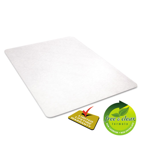 EconoMat All Day Use Chair Mat for Hard Floors, 46 x 60, Rectangular, Clear. Picture 6