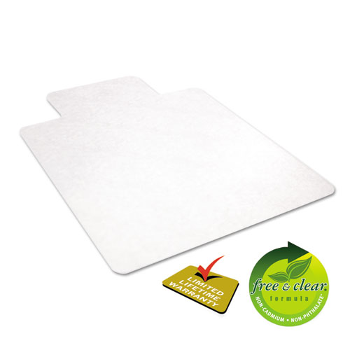 EconoMat All Day Use Chair Mat for Hard Floors, Flat Packed, 36 x 48, Lipped, Clear. Picture 5