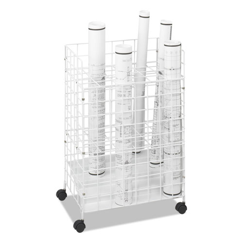 Wire Roll Files, 24 Compartments, 21w x 14.25d x 31.75h, White. Picture 3