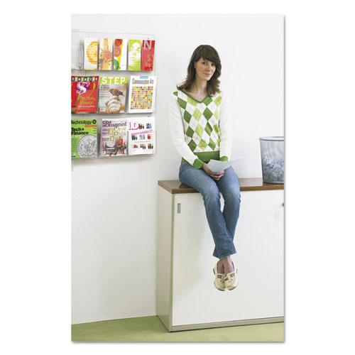 Reveal Clear Literature Displays, 12 Compartments, 30w x 2d x 34.75h, Clear. Picture 3
