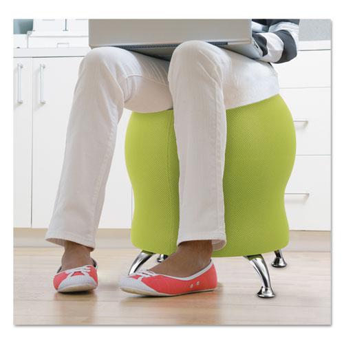 Zenergy Ball Chair, Backless, Supports Up to 250 lb, Grass Fabric Seat, Silver Base. Picture 5