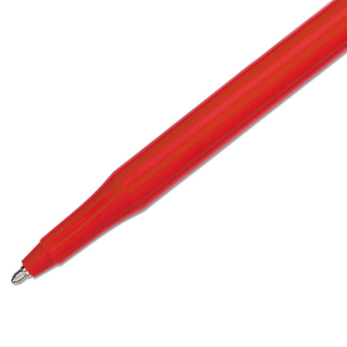 Eraser Mate Ballpoint Pen, Stick, Medium 1 mm, Red Ink, Red Barrel, Dozen. Picture 3