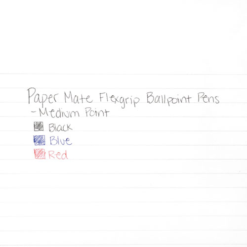 FlexGrip Ultra Recycled Ballpoint Pen, Stick, Medium 1 mm, Red Ink, Red Barrel, Dozen. Picture 5